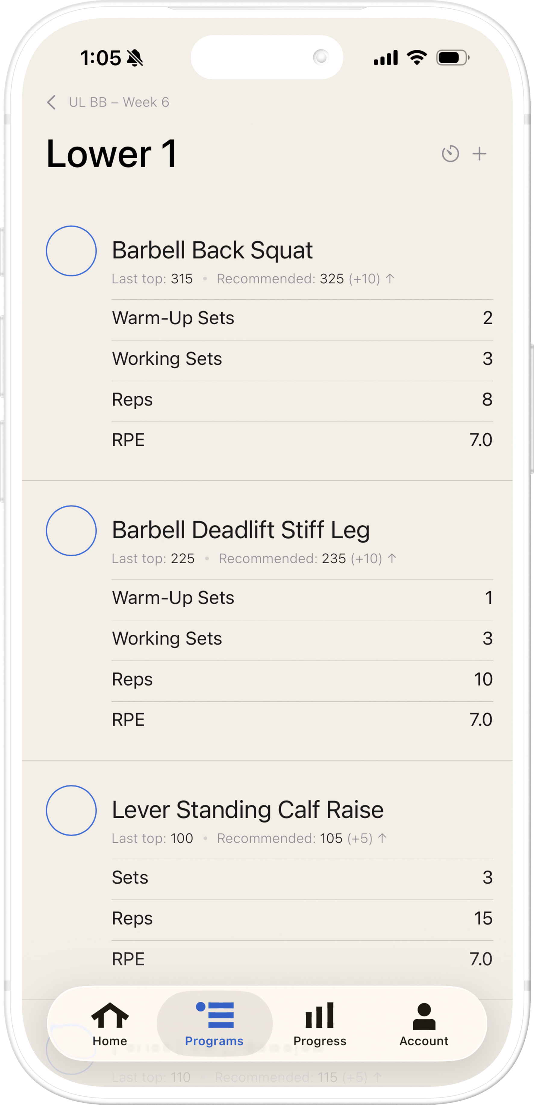 MINLOG Exercise Logging